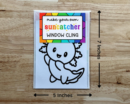 Axolotl Suncatcher Sticker Craft Kit