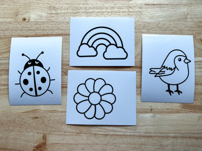 Spring Suncatcher Sticker Craft Kit, Set of 4