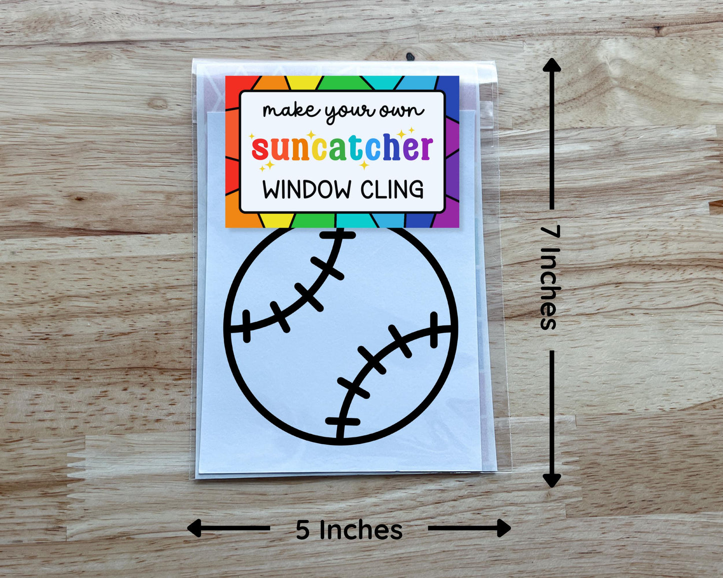 Sports Suncatcher Sticker Craft Kit, Set of 4