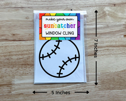 Sports Suncatcher Sticker Craft Kit, Set of 4