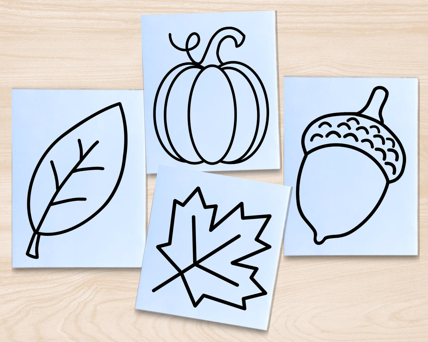 Fall Suncatcher Sticker Craft Kit, Set of 4