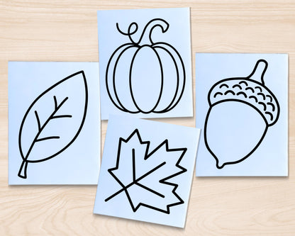 Fall Suncatcher Sticker Craft Kit, Set of 4