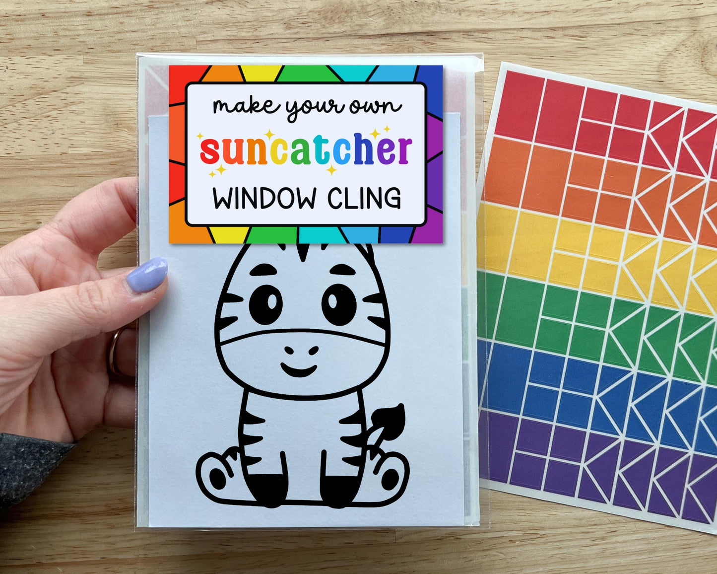 Zebra Suncatcher Sticker Craft Kit