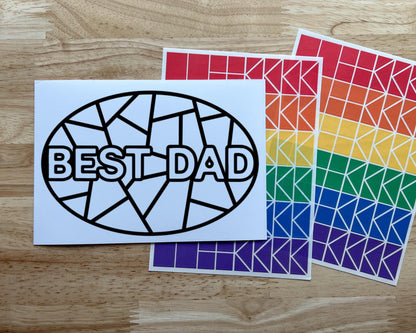 Best Dad Suncatcher Sticker Craft Kit