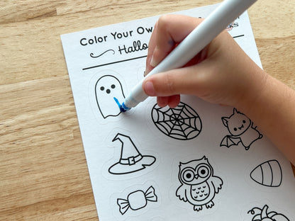 Halloween Color Your Own Stickers