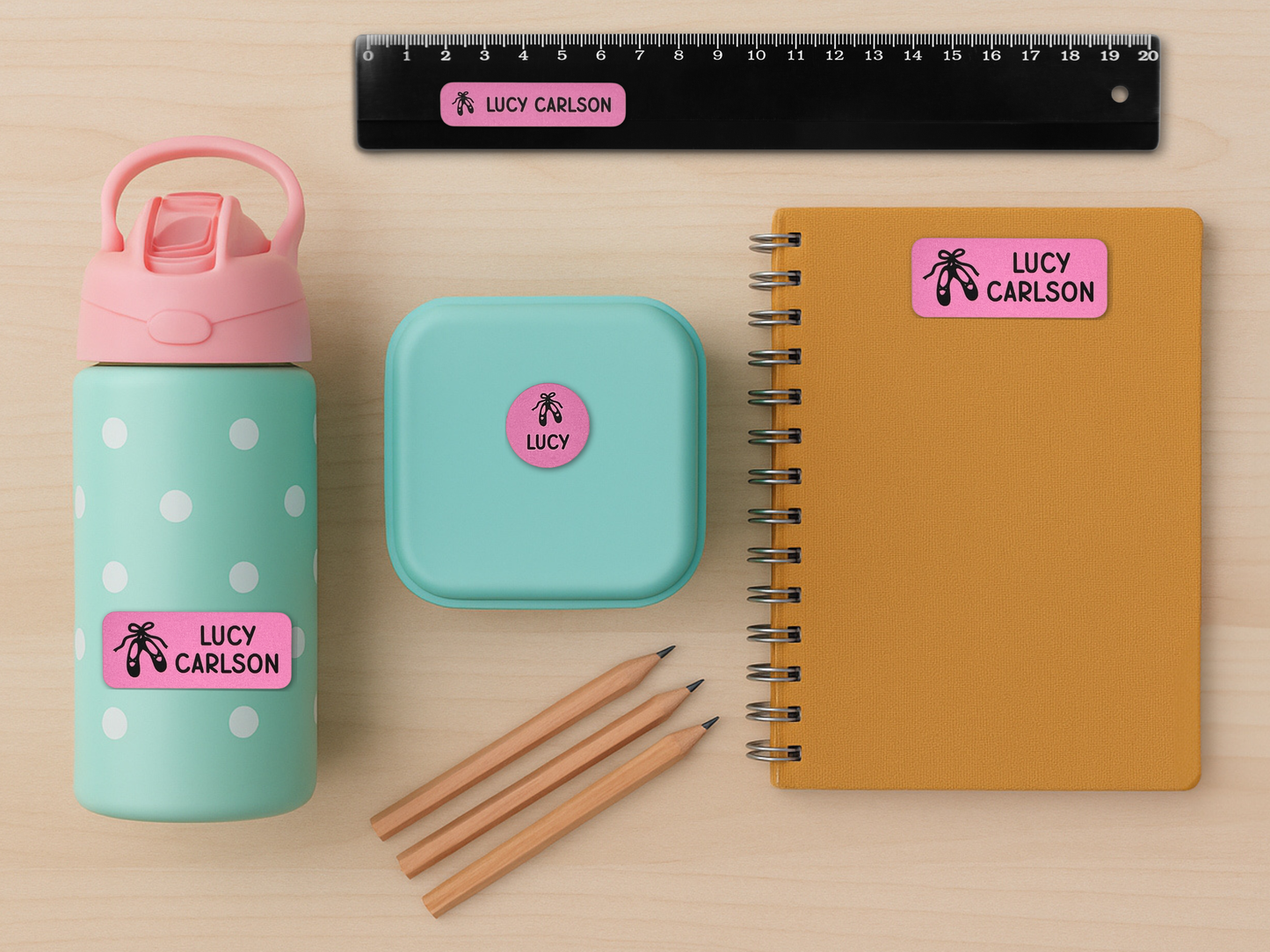 48 Skinny Custom Name Stickers