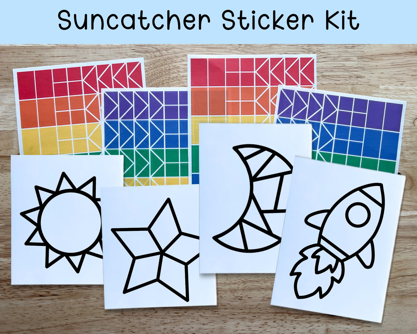 Outer Space Suncatcher Sticker Craft Kit, Set of 4