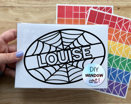 Personalized Halloween Suncatcher Sticker Craft Kit