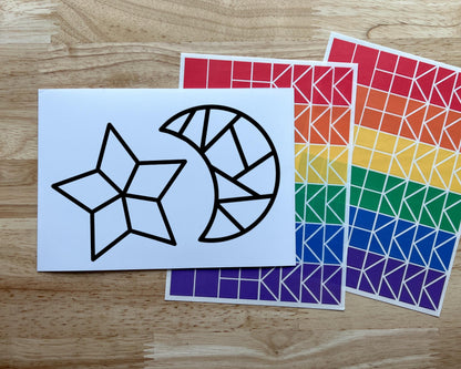 Moon and Star Suncatcher Sticker Craft Kit, 2 Pack