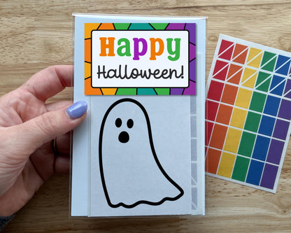 Mini Ghost Halloween Suncatcher Sticker Craft Kit