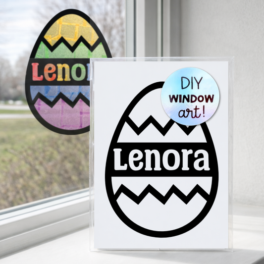 Personalized Easter Egg Suncatcher Sticker Craft Kit