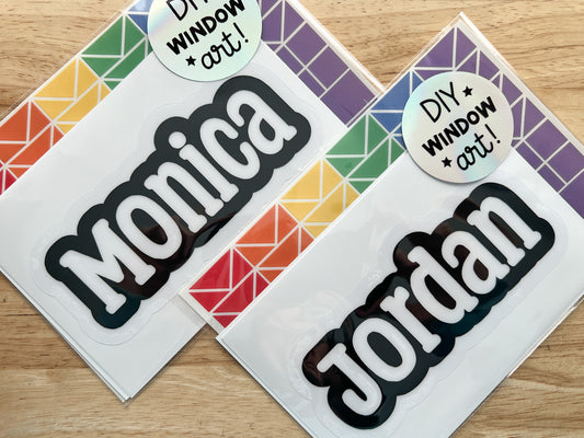 Personalized Name Suncatcher Sticker Craft Kit