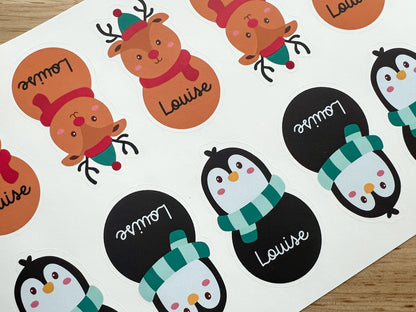 Personalized Christmas Character Gift Labels (Set of 20)