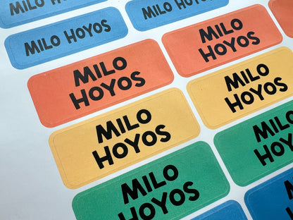 46 Mixed Size Waterproof Name Sticker Labels