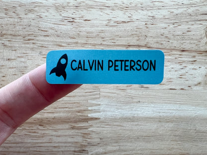 46 Mixed Size Icon Waterproof Name Sticker Labels