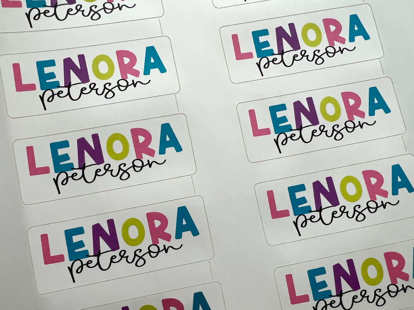 30 Standard Custom Kids Waterproof Name Sticker Labels