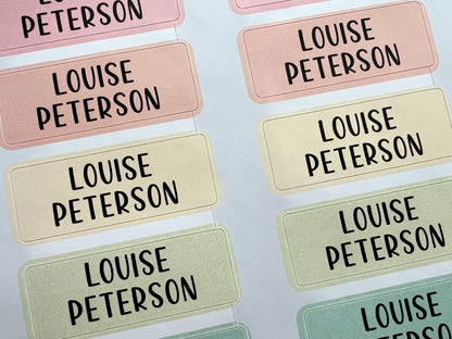30 Standard Rainbow Waterproof Name Sticker Labels