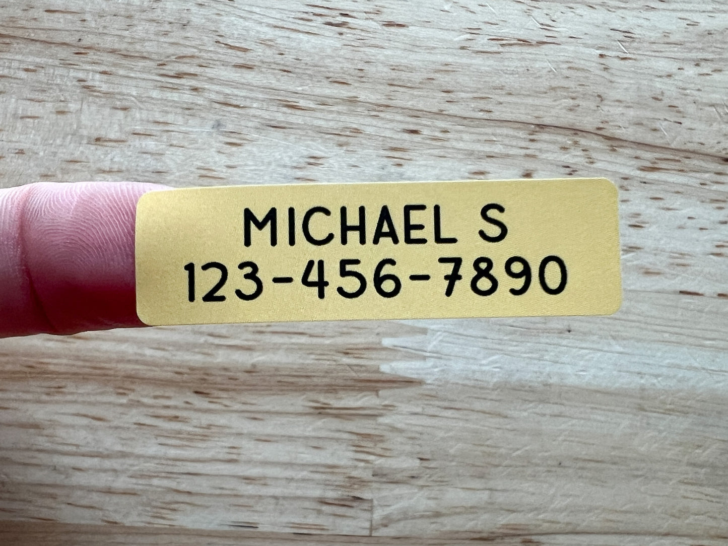 48 Skinny Name & Phone Number Stickers