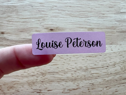 48 Skinny Rainbow Name Stickers