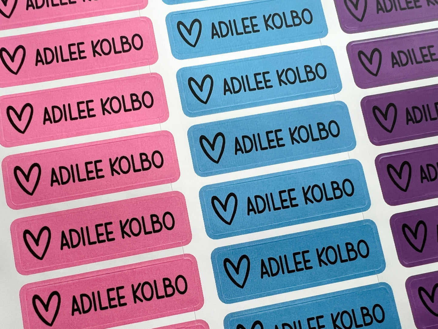 48 Skinny Icon Name Stickers