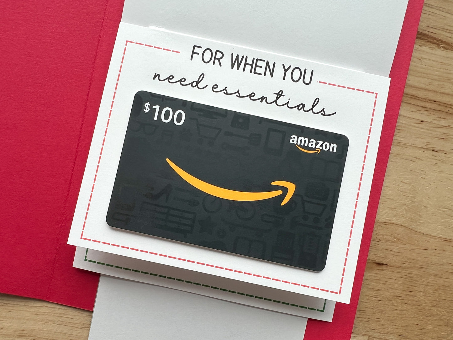 Christmas Gift Card Holder Waterfall Book (Holds 4 Gift Cards)