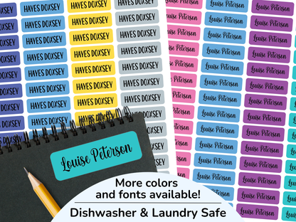 48 Skinny Custom Name Stickers