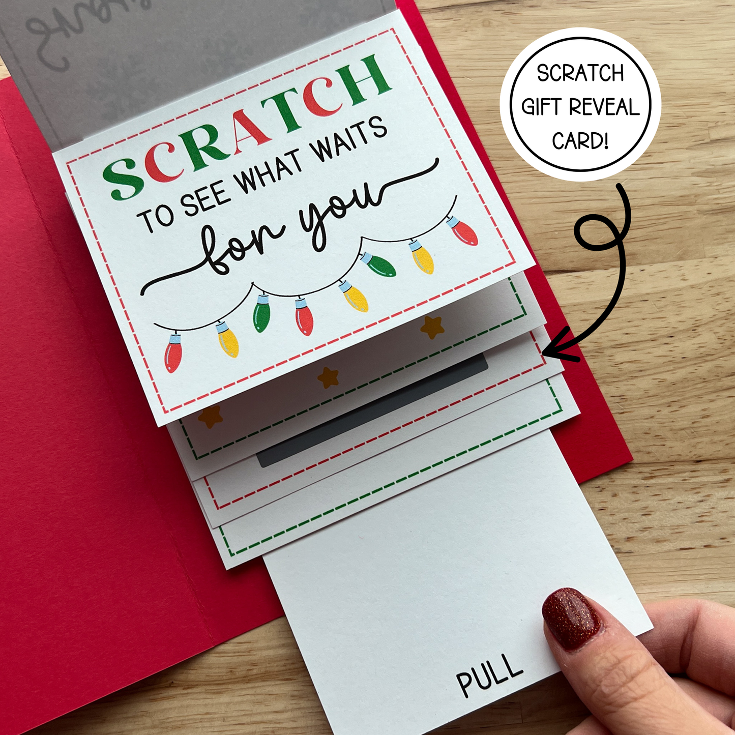 Christmas Scratch Gift Reveal Card