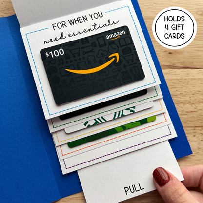 Birthday Gift Card Holder Waterfall Book (Holds 4 Gift Cards)