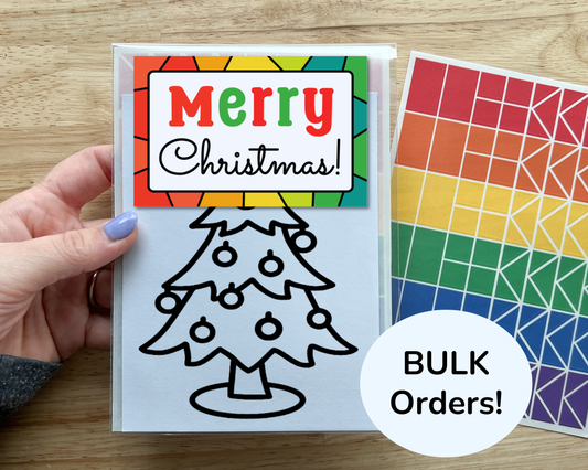 Bulk Christmas Party Favors, Suncatcher Craft Kits