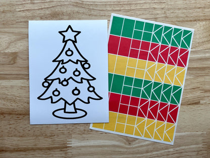 Christmas Tree Suncatcher, Holiday Craft Kit
