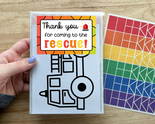 Firetruck Suncatcher Craft Party Favor