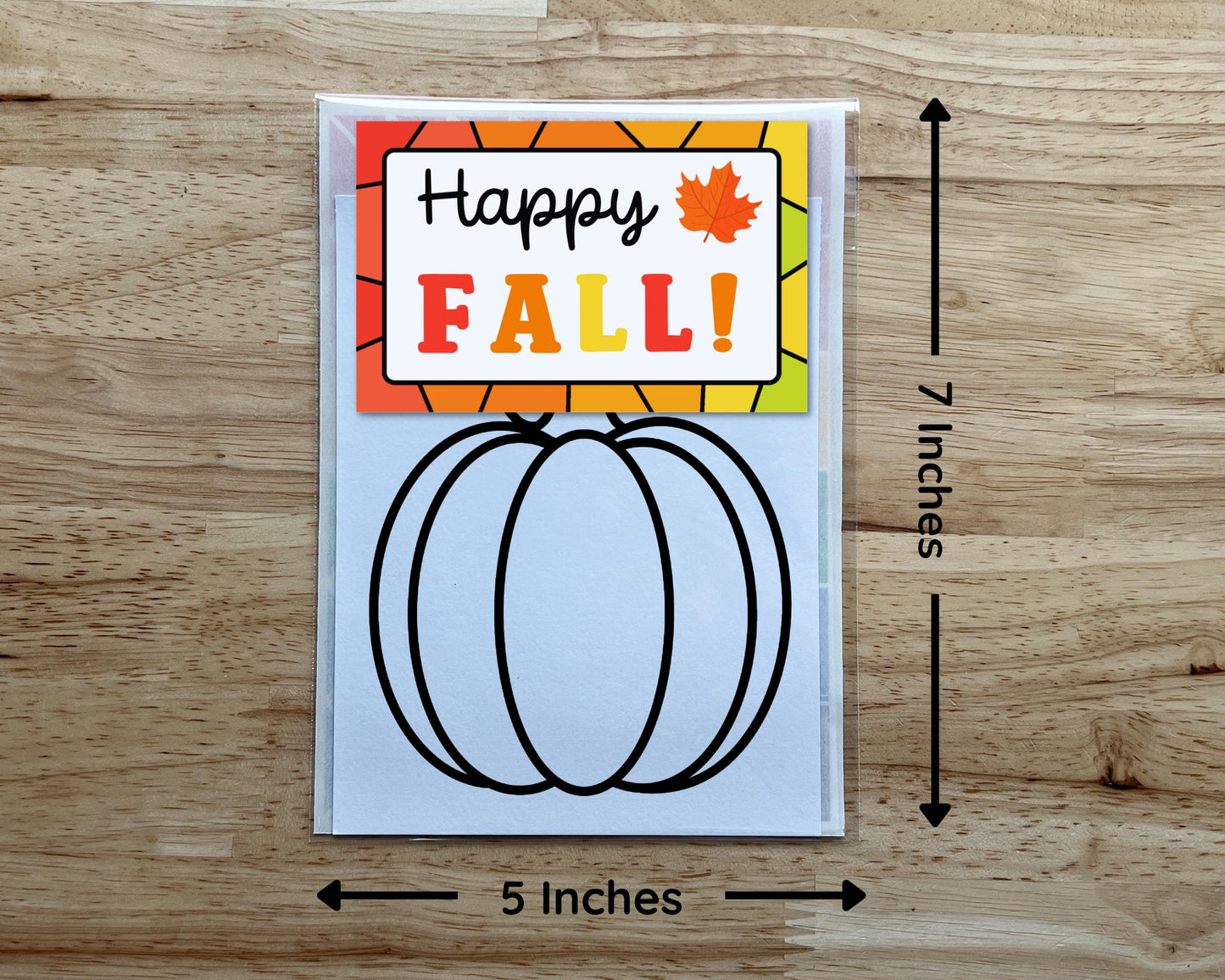 Fall Pumpkin Suncatcher Sticker Craft Kit
