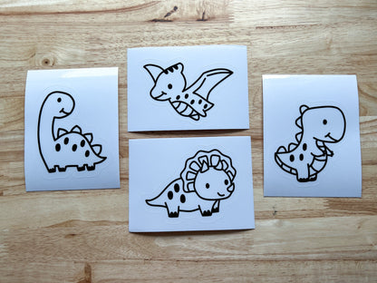 Dinosaur Suncatcher Sticker Craft Kit, Set of 4