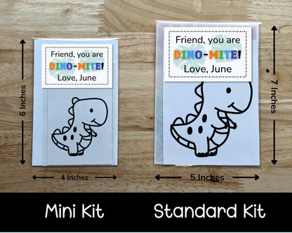 Dinosaur Valentine Class Favor, Suncatcher Craft Kit