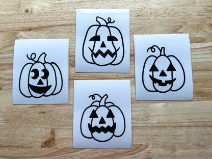 Jack O Lantern Suncatcher Sticker Halloween Craft Kit, Set of 4