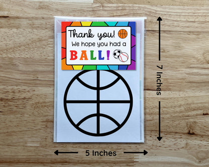 Basketball Suncatcher Craft Party Favor