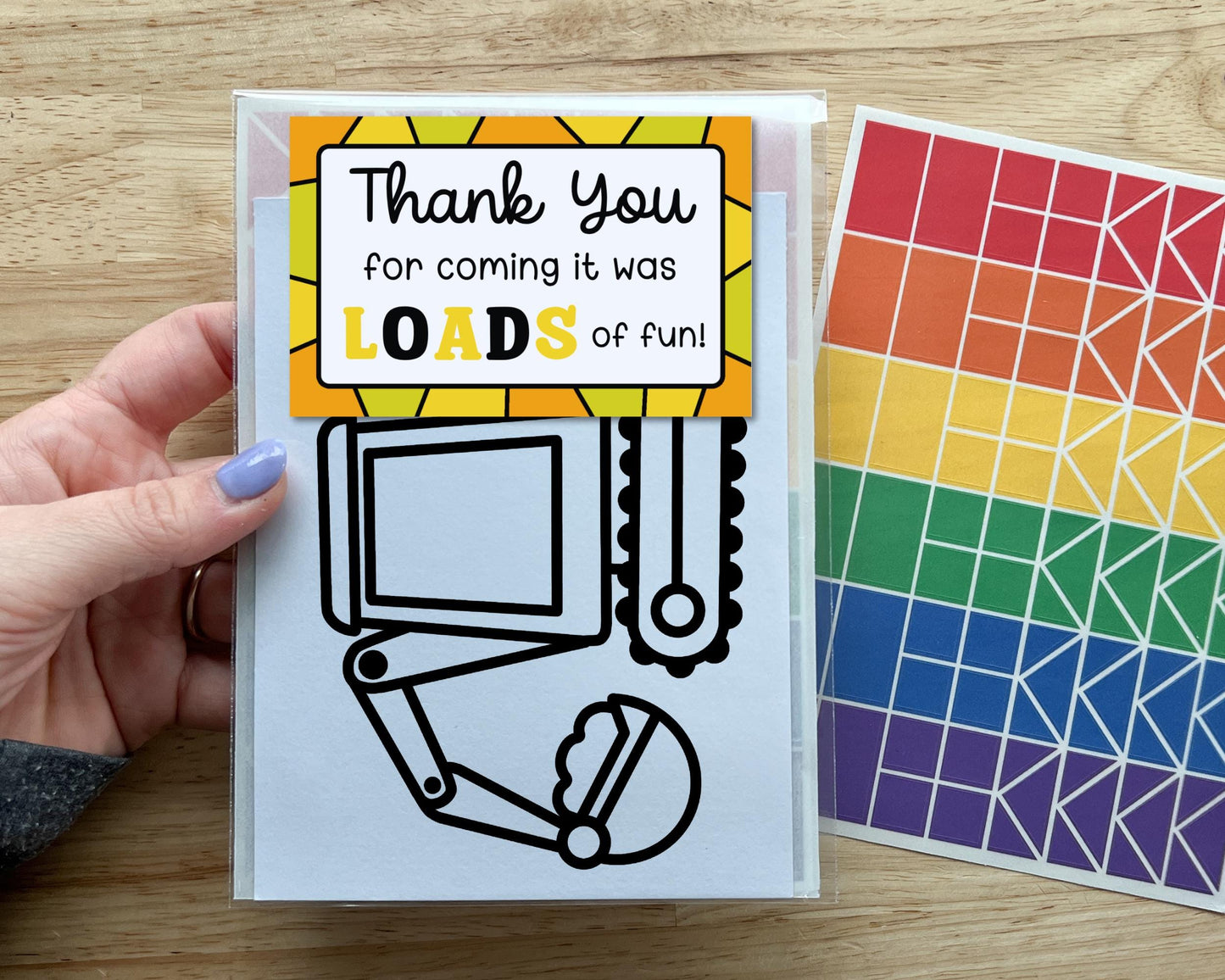 Excavator Suncatcher Craft Party Favor