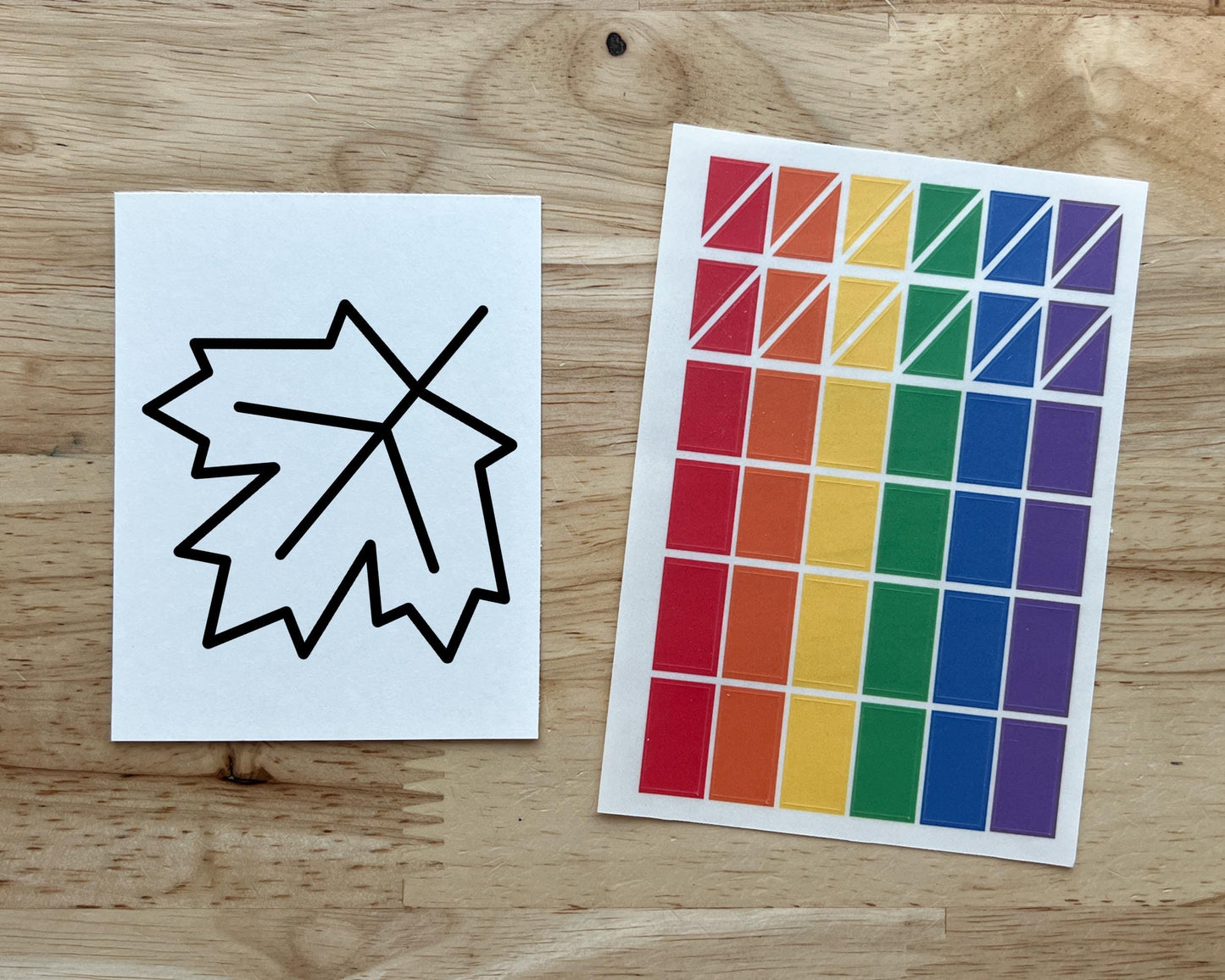 Mini Fall Leaf Suncatcher Sticker Craft Kit