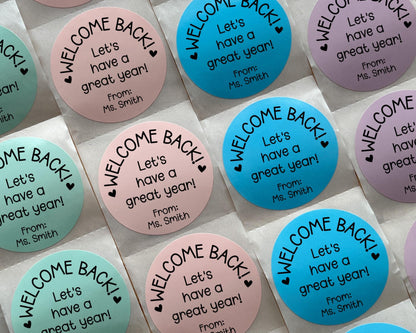 Welcome Back to School Labels (Set of 10)