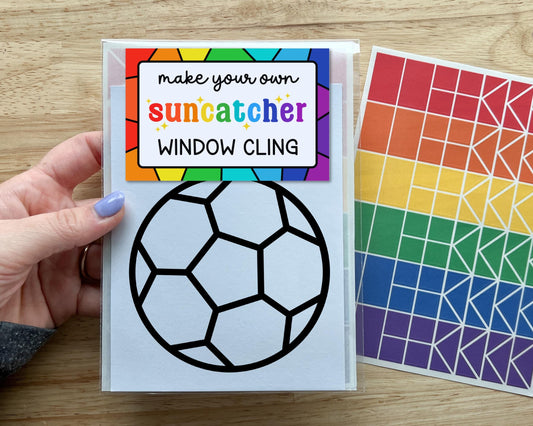 Soccer Suncatcher Sticker Craft Kit