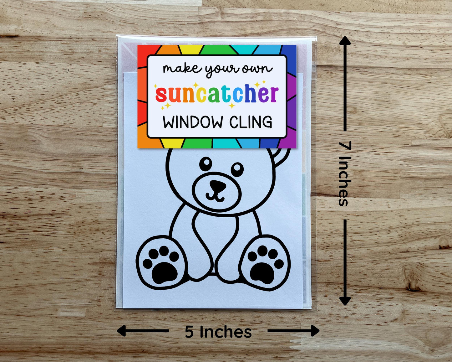 Bear Suncatcher Sticker Craft Kit