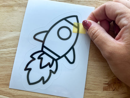 Rocket Suncatcher Sticker Craft Kit
