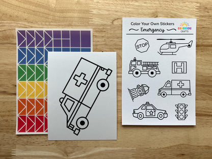 Rescue Vehicle Party Favor Bag