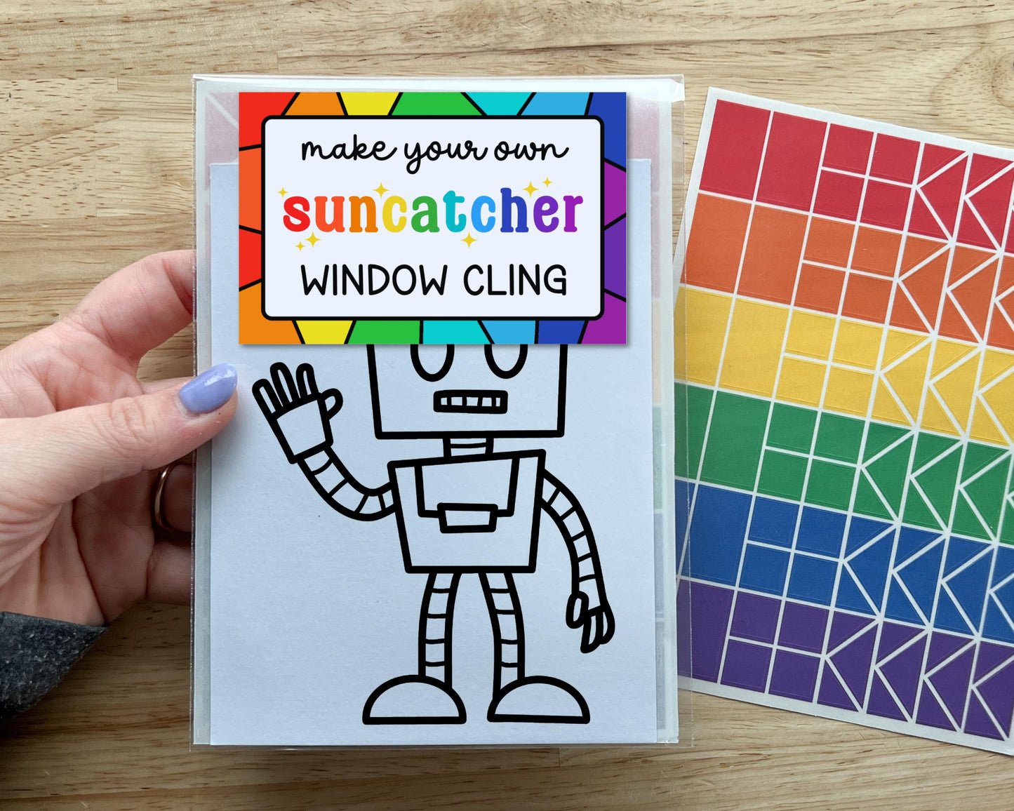 Robot Suncatcher Sticker Craft Kit