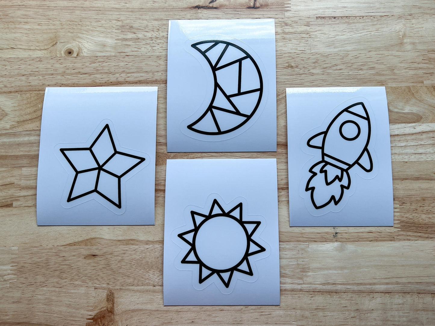 Outer Space Suncatcher Sticker Craft Kit, Set of 4