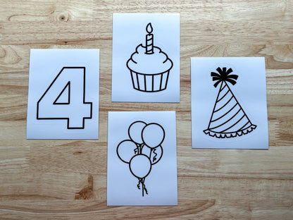 Birthday Suncatcher Sticker Craft Kit, Set of 4