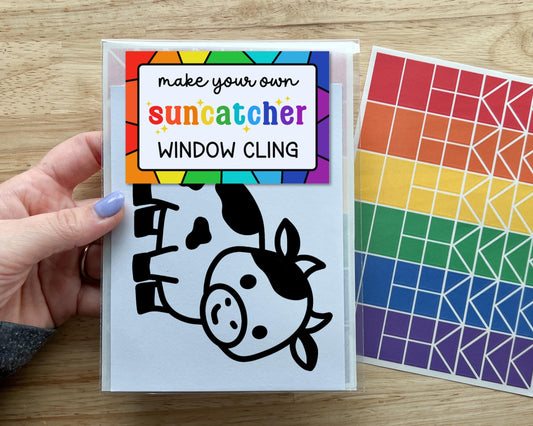 Cow Suncatcher Sticker Craft Kit