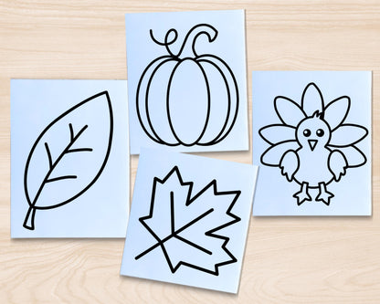 Thanksgiving Suncatcher Sticker Craft Kit, Set of 4