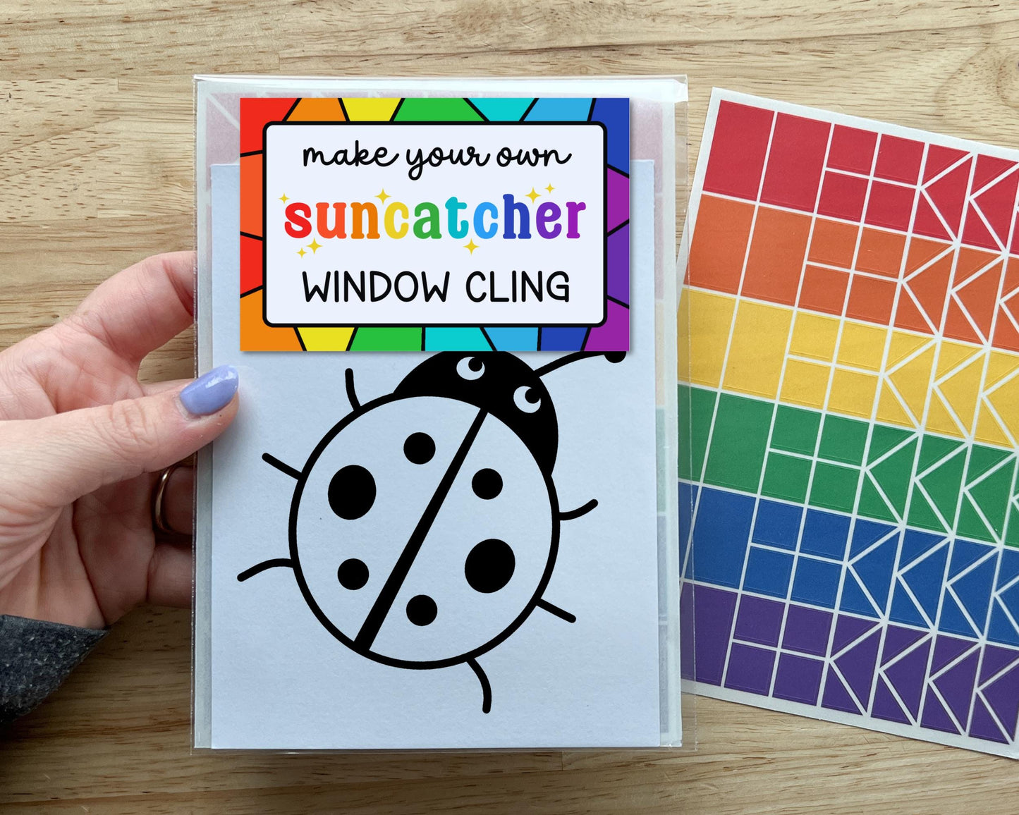 Ladybug Suncatcher Sticker Craft Kit
