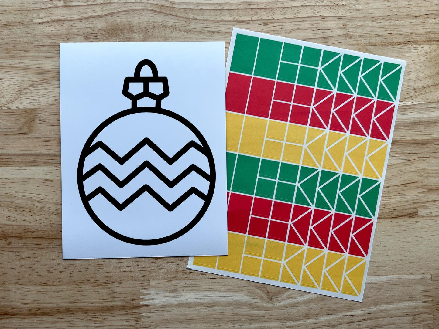 Christmas Ornament Suncatcher, Holiday Craft Kit